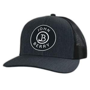 John Berry Charcoal and Black Rubber Patch Ballcap