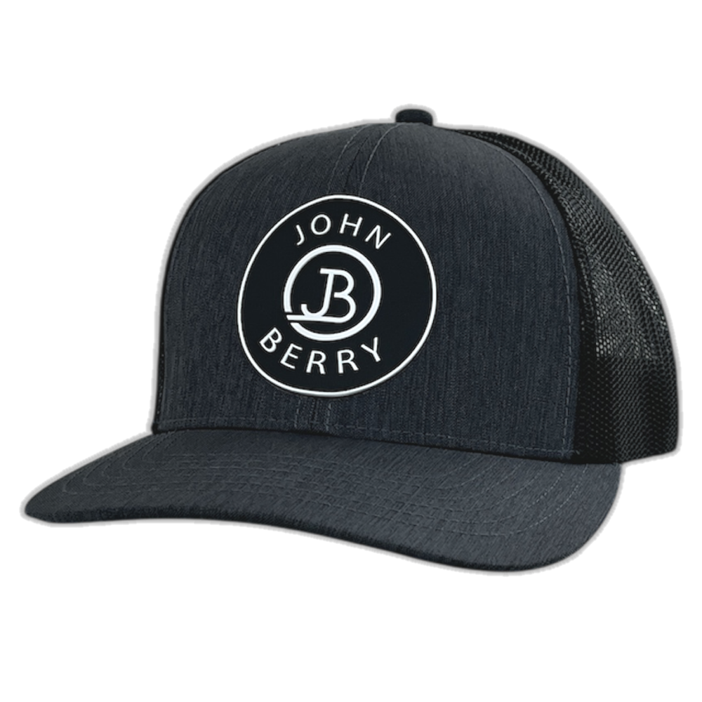 John Berry Charcoal and Black Rubber Patch Ballcap