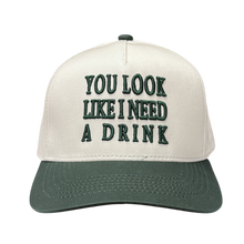 Load image into Gallery viewer, Justin Moore Ivory and Forest Green Ballcap
