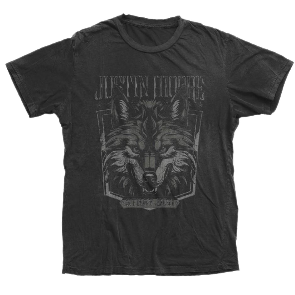 Justin Moore Black Lone Wolf Tee