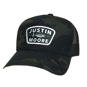 Justin Moore Camo and Black Bass Ballcap