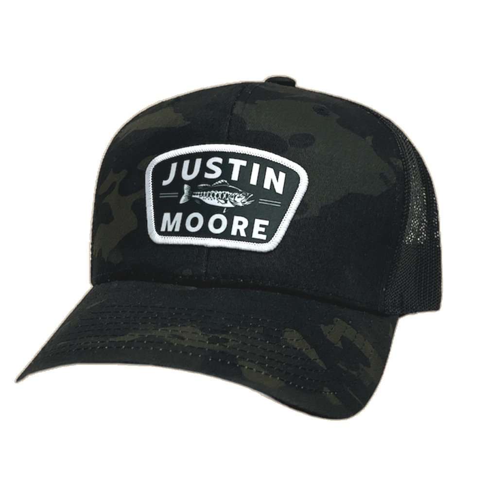 Justin Moore Camo and Black Bass Ballcap
