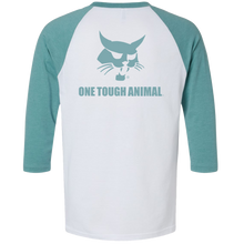 Load image into Gallery viewer, Justin Moore Heather White and Arctic Raglan Tee
