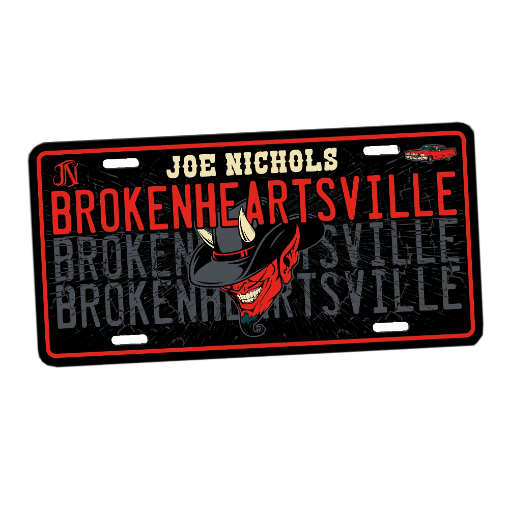 Joe Nichols Brokenheartsville License Plate – Richards and Southern