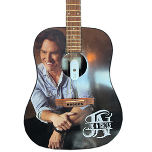 Joe Nichols Signed and Personalized Guitar- Denim Shirt (Smiling)