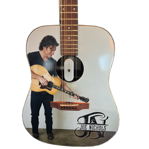 Joe Nichols Signed and Personalized Guitar- Standing w/ Guitar