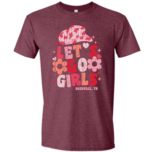 Heather Maroon Let's Go Girls Tee