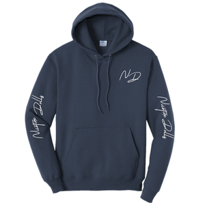 Nicotine Dolls Navy Pullover Logo Hoodie
