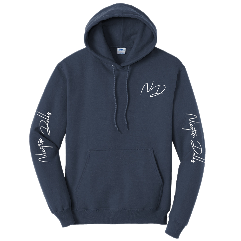 Nicotine Dolls Navy Pullover Logo Hoodie