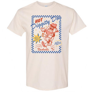 Natural Hot Diggity Dog Tee