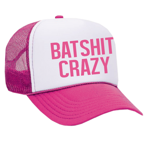 Priscilla Block Hot Pink Batshit Crazy Trucker Hat