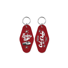 Load image into Gallery viewer, Presley &amp; Taylor Out of This Dodge Motel Room Keychain

