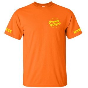 Presley & Taylor Safety Orange Logo Tee