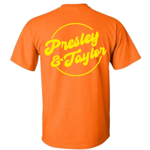 Load image into Gallery viewer, Presley &amp; Taylor Safety Orange Logo Tee
