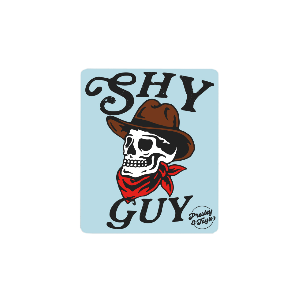 Presley & Taylor Shy Guy Sticker