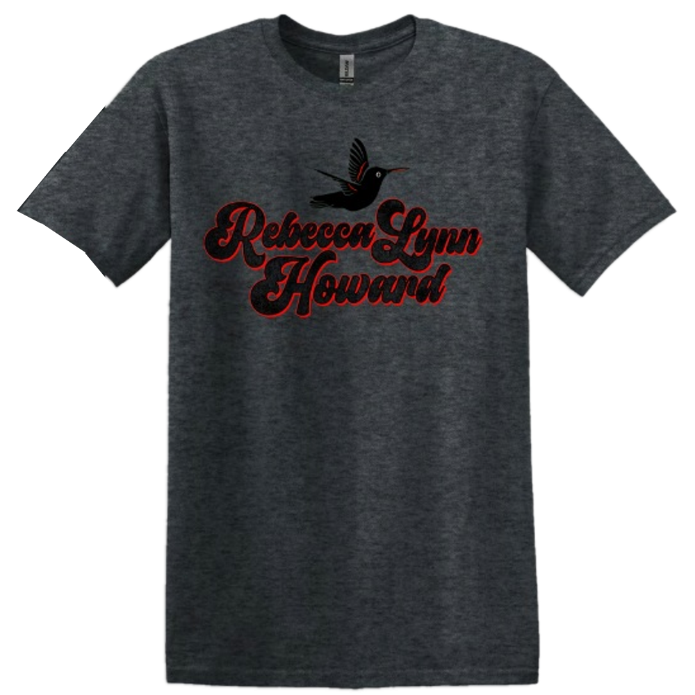 Rebecca Lynn Howard Dark Heather Grey Logo Tee