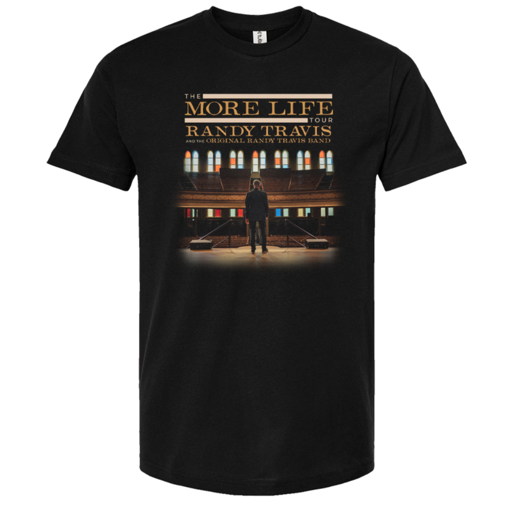 Randy Travis Black More Life Stage Tour Tee
