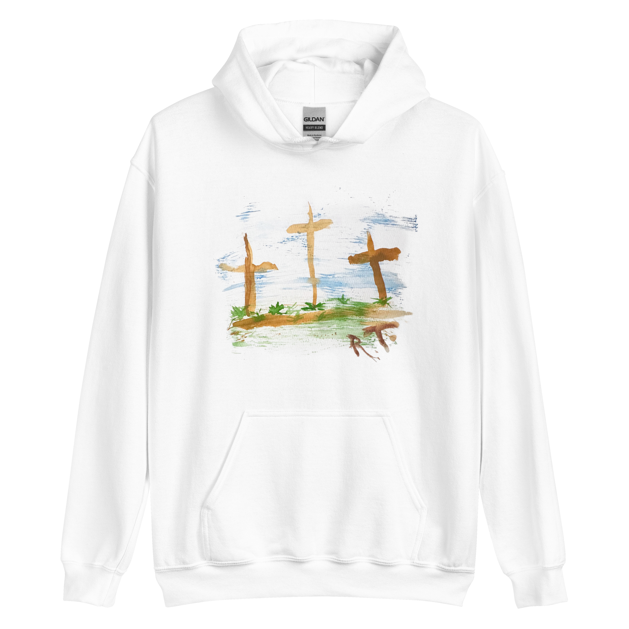 Three Wooden Crosses Artwork Pullover Hoodie – Richards and Southern