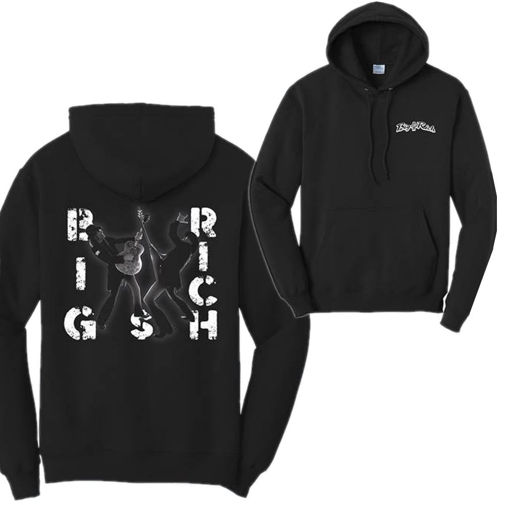 Big and Rich Black Pullover Duotone Hoodie