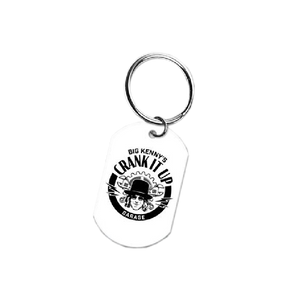 Crank It Up Dog Tag Keychain