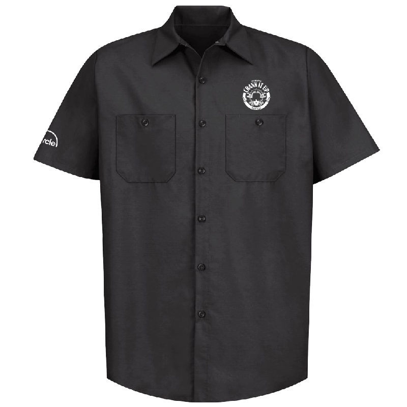 Crank It Up Black Work Shirt