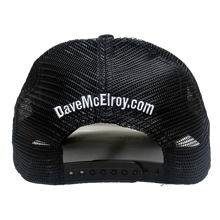 Load image into Gallery viewer, Dave McElroy White and Black Trucker Hat
