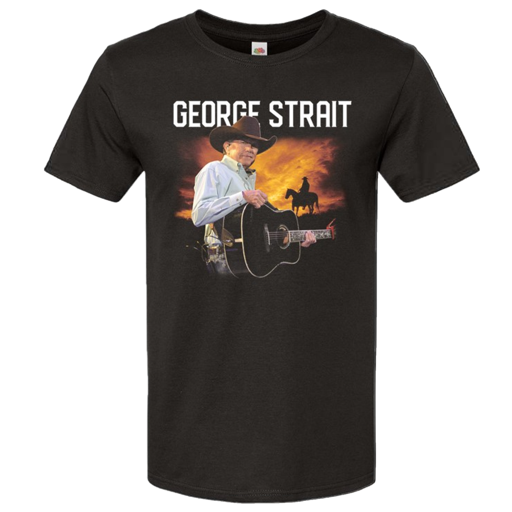 George Strait Black Horse Photo Tee