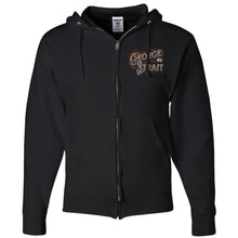Load image into Gallery viewer, George Strait Zip Up Black Hoodie
