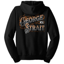 Load image into Gallery viewer, George Strait Zip Up Black Hoodie
