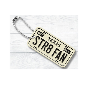 George Strait License Plate Keychain