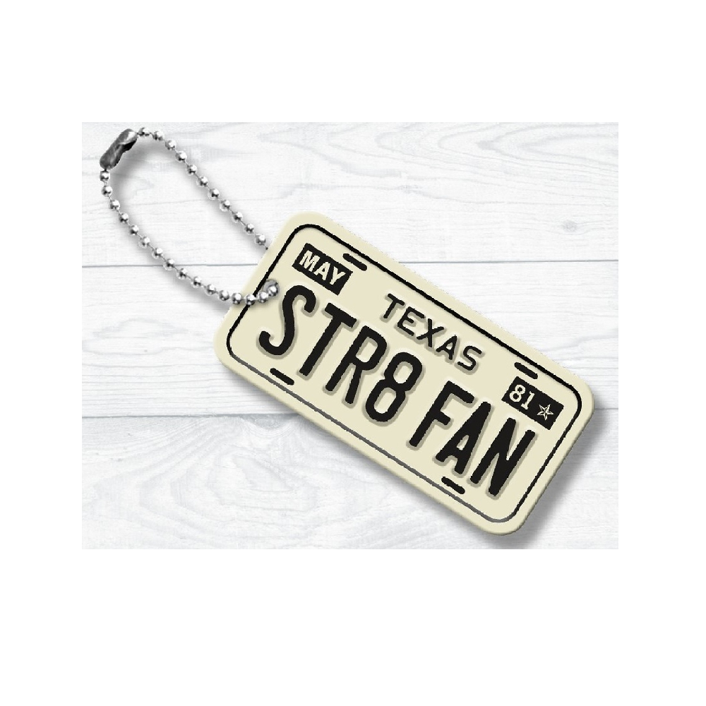 George Strait License Plate Keychain