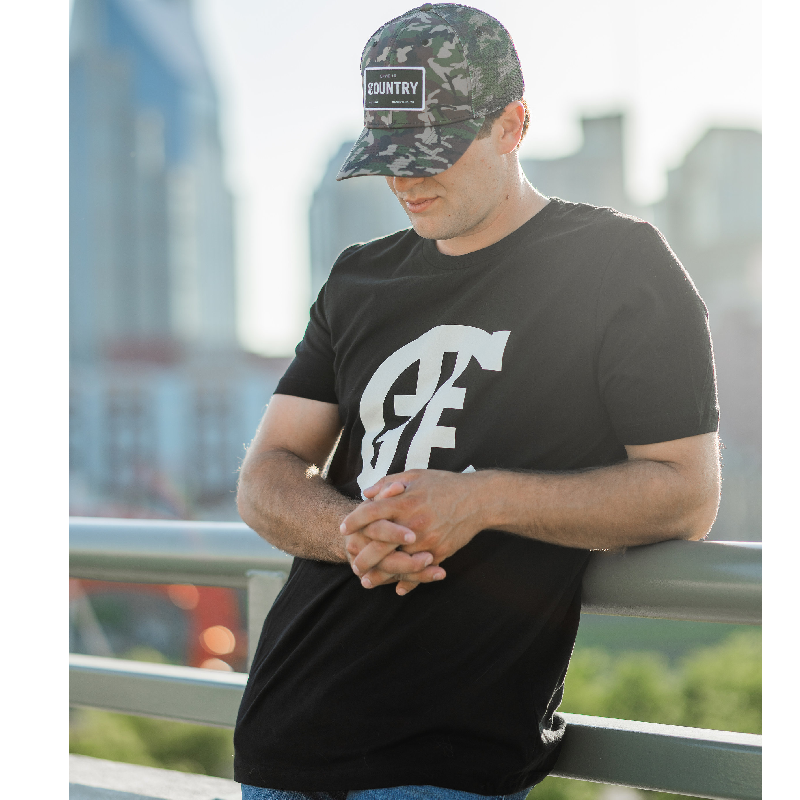 Hashtag Country Unisex Logo Black Tee