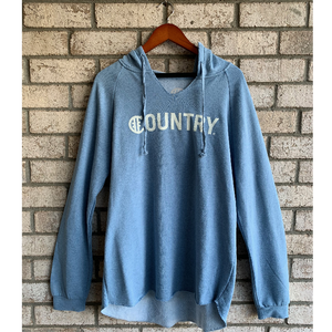 Hashtag Country Ladies Surf Country Misty Blue Hoodie