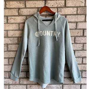 Hashtag Country Ladies Surf Country Sage Hoodie