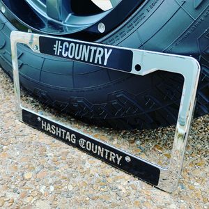Hashtag Country License Plate Fram