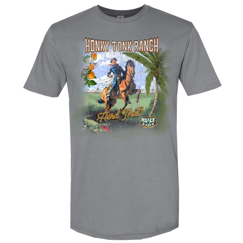 Honky Tonk Ranch Gunmetal Grey Tee