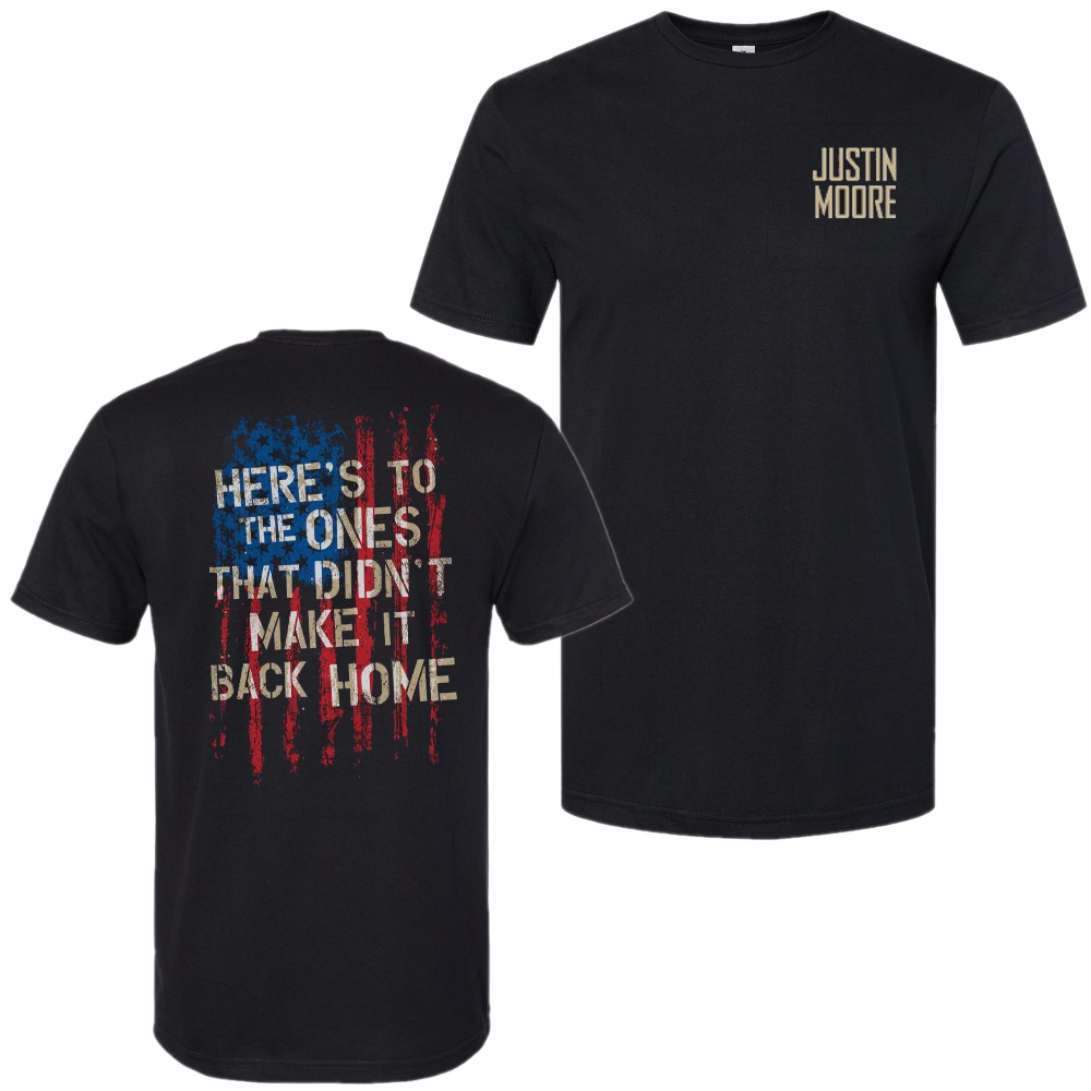 Justin Moore Black Here's To the Ones Tee