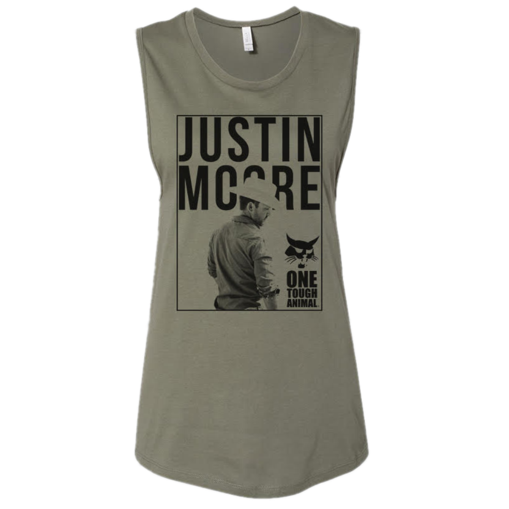 Justin Moore Military Green Muscle Tank