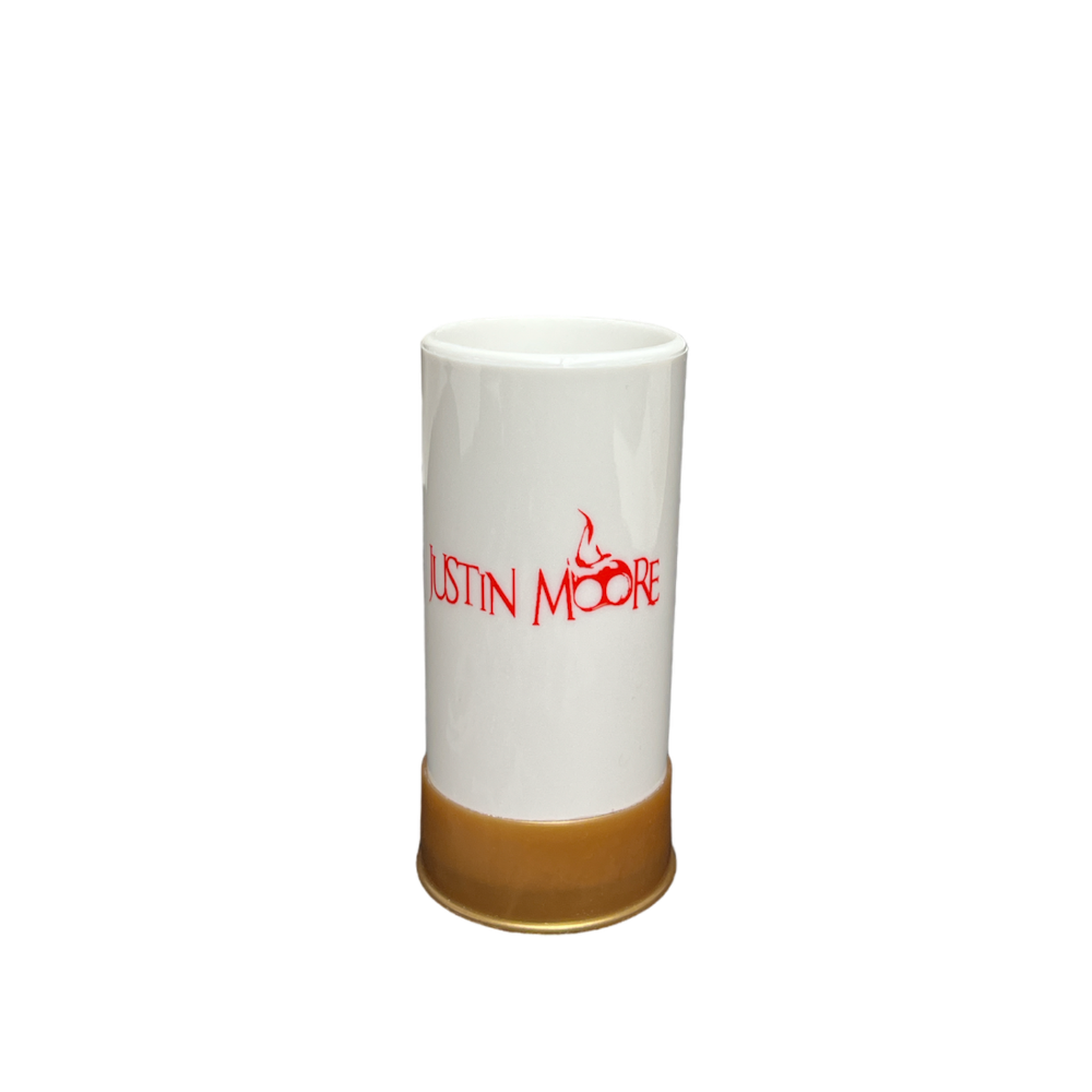 Justin Moore White Shotgun Shell Shotglass