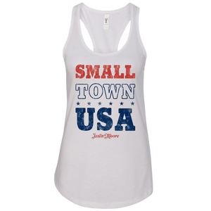 Justin Moore White Small Town USA Tank