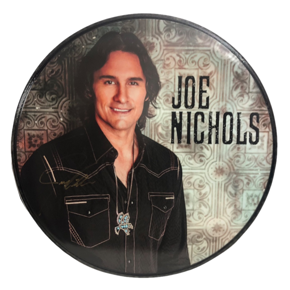 Joe Nichols Signed Drumhead- Black Shirt