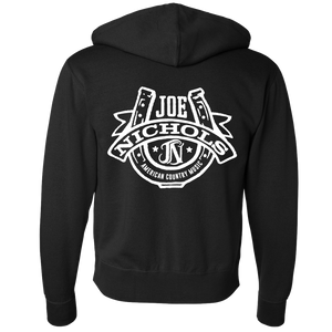 Joe Nichols Black Zip Up Hoodie