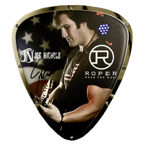 Joe Nichols with Flag Signed Pick Sign
