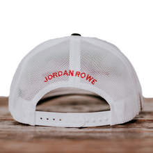 Load image into Gallery viewer, Jordan Rowe Light Black and White Support Local Farmers Hat

