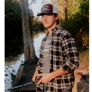 Jordan Rowe Light Black and White Support Local Farmers Hat