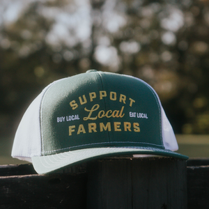 Jordan Rowe Green and White Support Local Farmers Hat