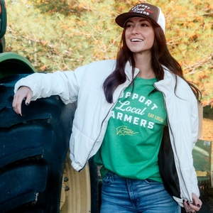 Jordan Rowe Light Black and White Support Local Farmers Hat
