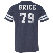 Load image into Gallery viewer, Lee Brice Vintage Navy and White Football tee
