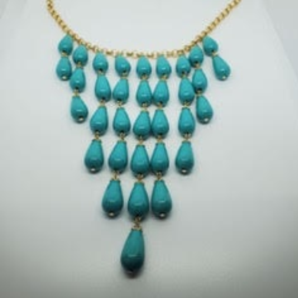 Marie Osmond Multi Row Teardrop Dangle Necklace
