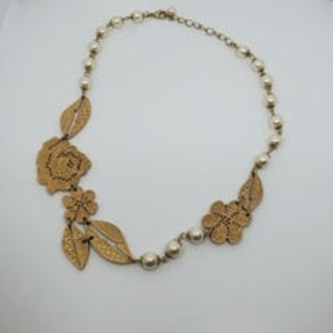 Marie Osmond Paper Rose Necklace